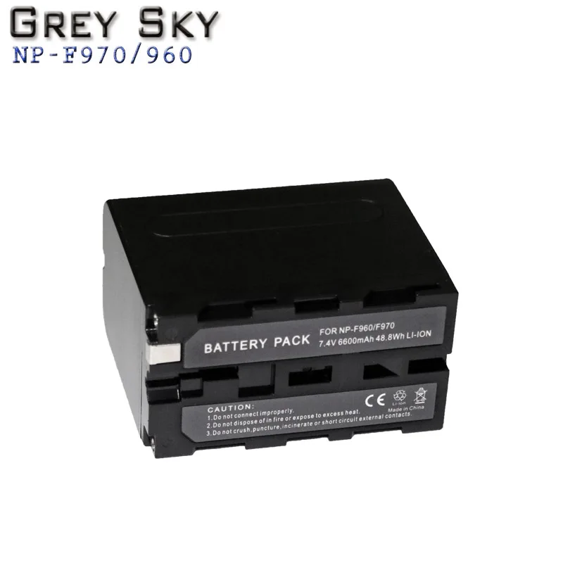 Аккумулятор для цифровой камеры Sony большой емкости 7 4 в 6600 ма/ч аккумулятор NP F970