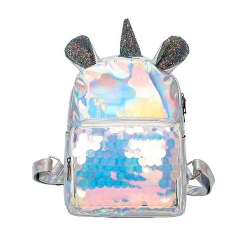 Рюкзак с единорогом для женщин Милая Русалка Блестки дорожная Сумка
