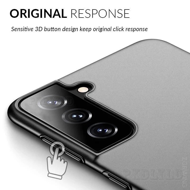 Тонкий чехол для телефона Samsung Galaxy S8 S9 S10 S10e S20 S21 Plus Note 8 9 10 20 Ultra A52 A72 жесткий матовый