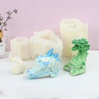 3d dragon soy wax candle silicone mold diy loong head body torso plaster home decorate animals handmade soap making tool