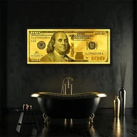 burning dollar modern art canvas inspirational posters and prints creative 100 dollars picture living room wall decor painting