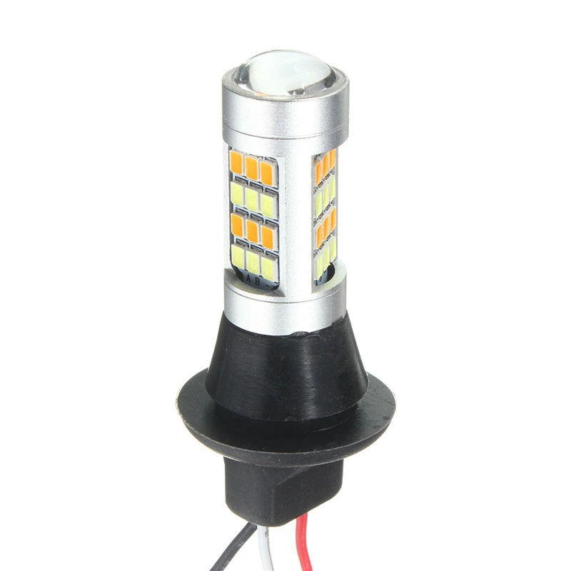 2 шт. T20 7443 2835 42 SMD СВЕТОДИОДНЫЙ дневной ходовой светильник двойной цвет