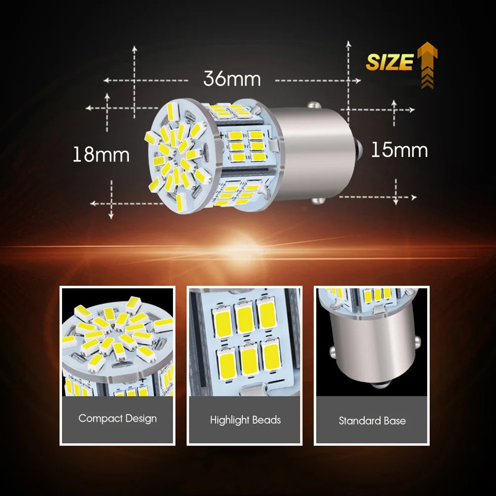 54smd P21w сигналы автомобиля светильник подходит для Ba15s источник 1 шт. сменный