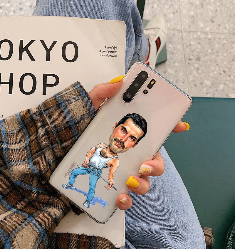 Freddie Mercury Queen band cover Soft Phone Case for Huawei P8 P9 P10 P20 P30 Lite Pro Mate10 Mate 20 30pro TPU | Мобильные телефоны