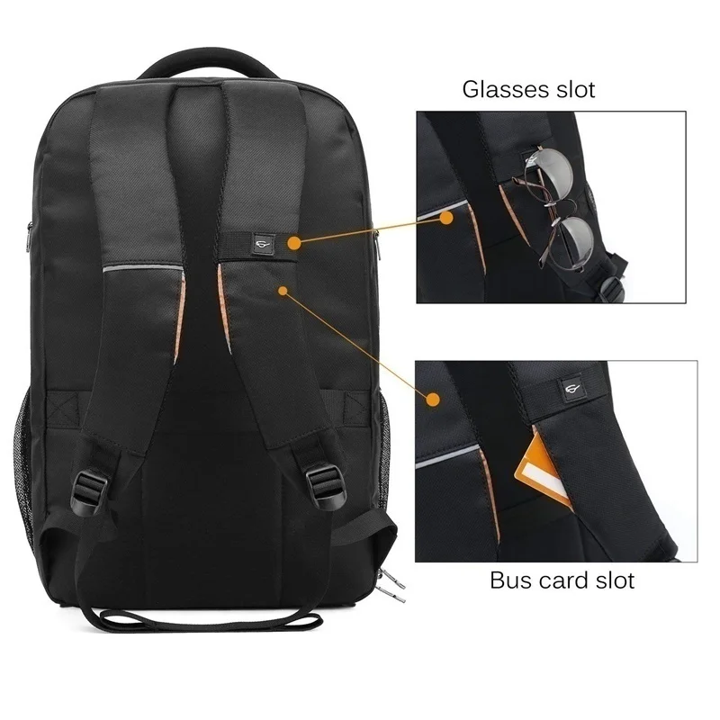 

17.3 Inch USB Charging Laptop Briefcase Business Travel Backpack Computer Bag Water-resistant Rucksack Hiking Knapsack