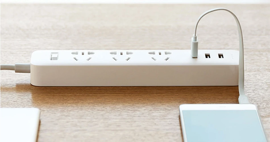 Оригинальная умная розетка Xiaomi Mijia, полоска питания 2A, быстрая зарядка, 3 USB удлинитель, 3 стандартные разъемы, Домашнее использование, usb разъем