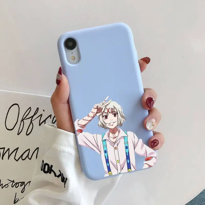 

anime JUUZOU SUZUYA Tokyo Ghouls Phone Case for iphone 11 Pro Max X XS Max XR Candy Color Soft Cover For iPhone 7 8 6 6S Plus