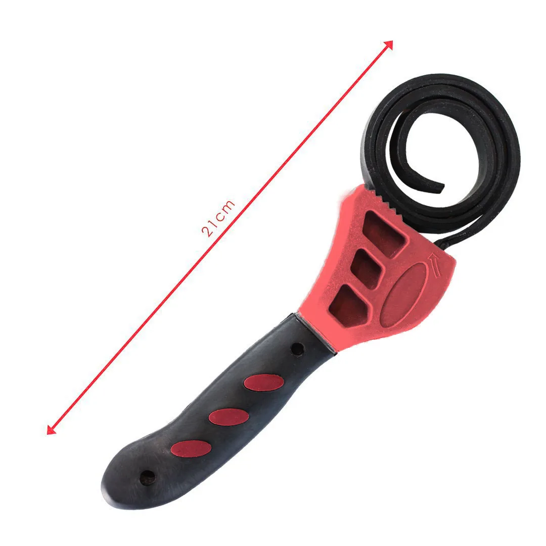 

Opener Strap Wrench Hand Tool Adjustable Oil Filter Repair Bottle Rubber Spanner For Any Shape
