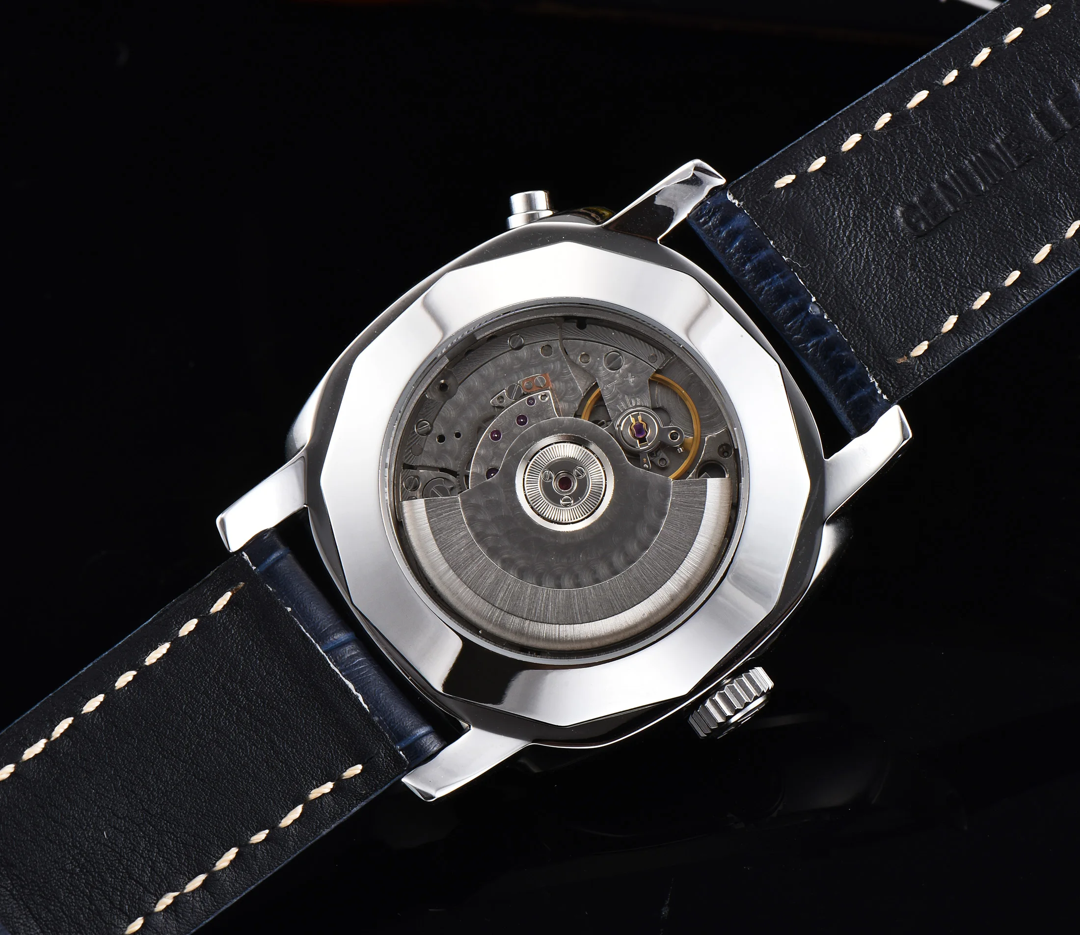 Для мужчин смотреть 44 мм автоматическое перемещение t 316L Нержавеющая сталь Чехол