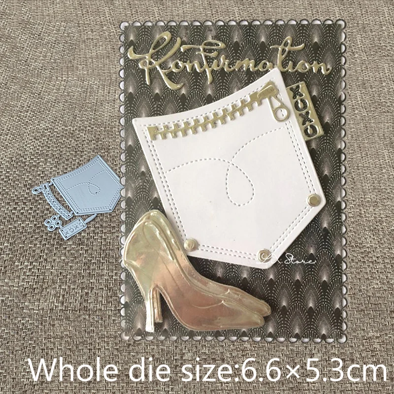 Новый дизайн ремесло металлическая высечка штамп на молнии карманное украшение