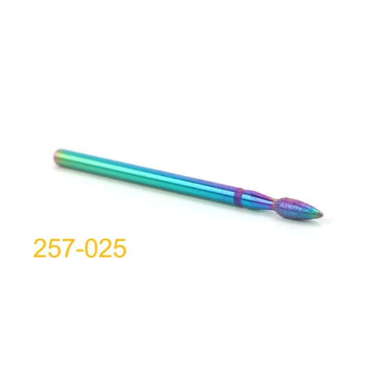 257-025 Diamond Cuticle Nail Drill Bits Milling Cutters Burr Files Manicure Pedicure Polish Removing Gel Electric Machine Tools TR1514-1 - Цвет: 257-025