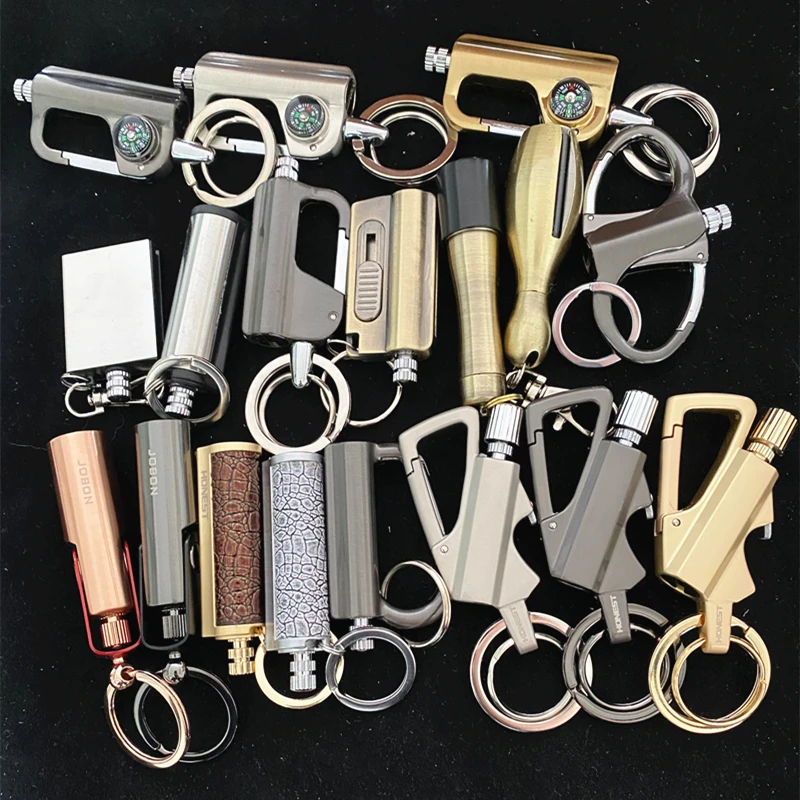 

Fiery Reusable Endless Matches Keychain Lighter Permanent Waterproof Flint Free Fire Starter Kerosene Survival Tool Wholesale