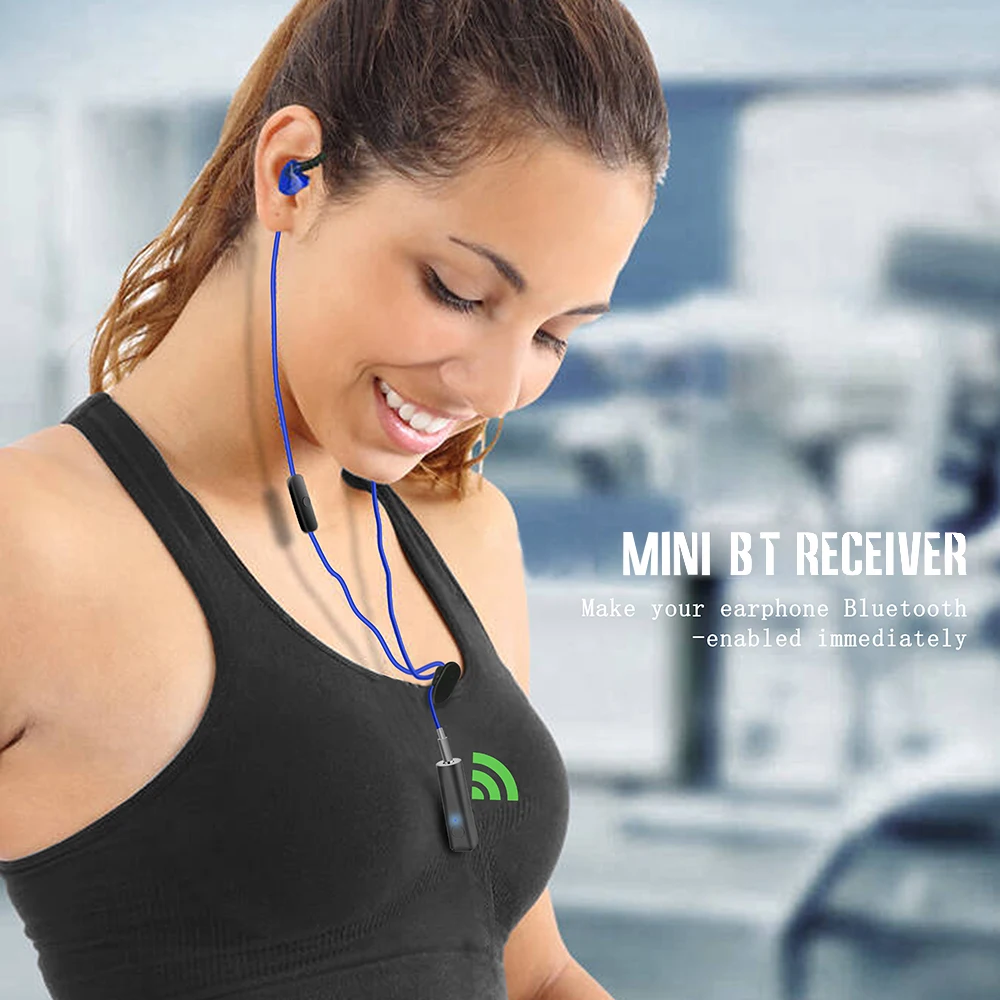 Мини беспроводной музыкальный аудио приемник Bluetooth 5 0 адаптер 3 мм AUX Jack стерео