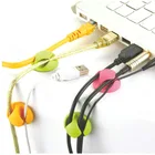 Устройство для намотки кабеля с 2 слотами, органайзер для кабеля для наушников, настольное устройство для хранения проводов, держатель шнура для зарядного устройства, зажимы для зарядки телефона, USB-кабеля
