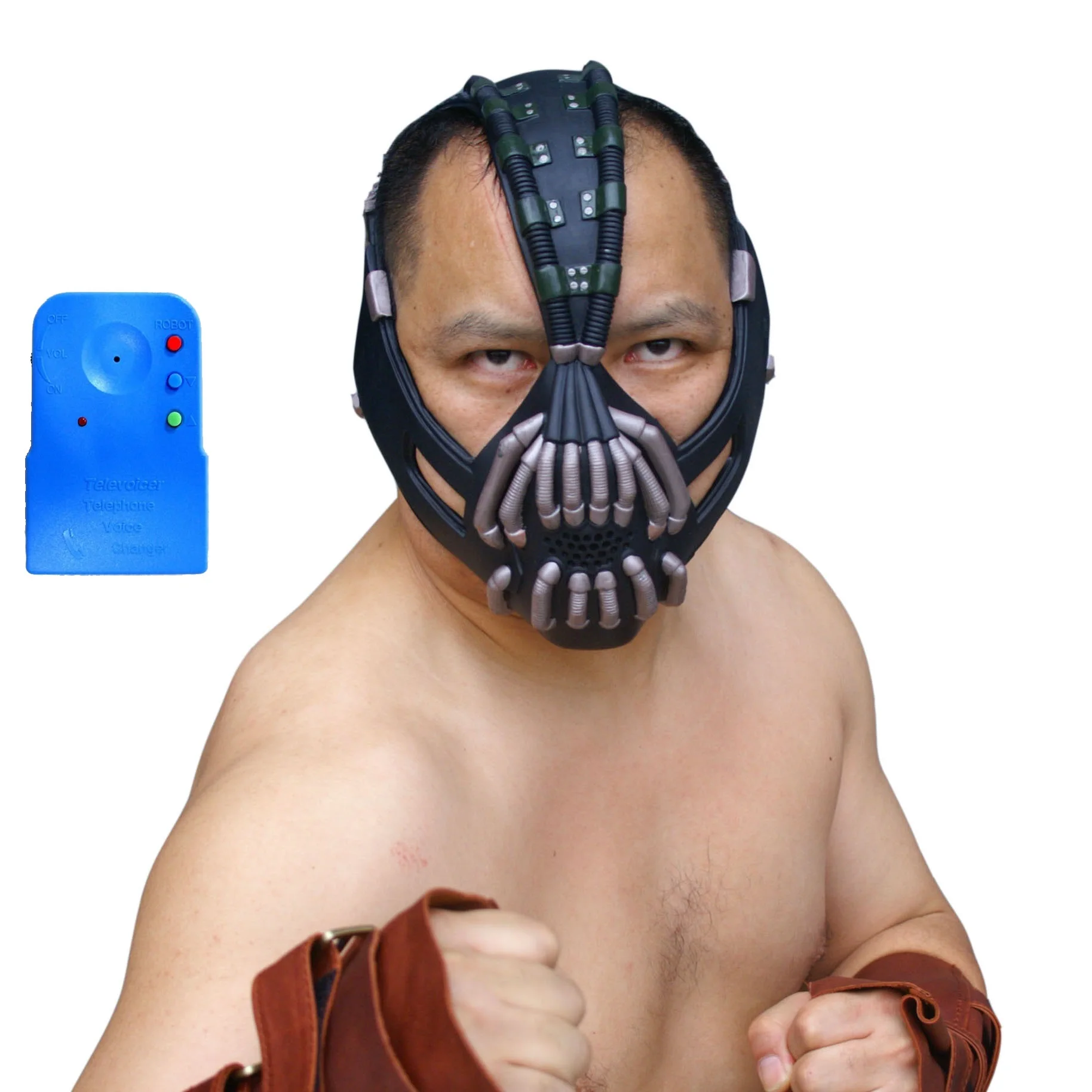 Mask Vioce Changer XCOSER Bane косплей маска Бэтмен Темный рыцарь Rises Косплей Костюм Опора Полный взрослый размер Хэллоуин косплей - Цвет: Mask Vioce Changer