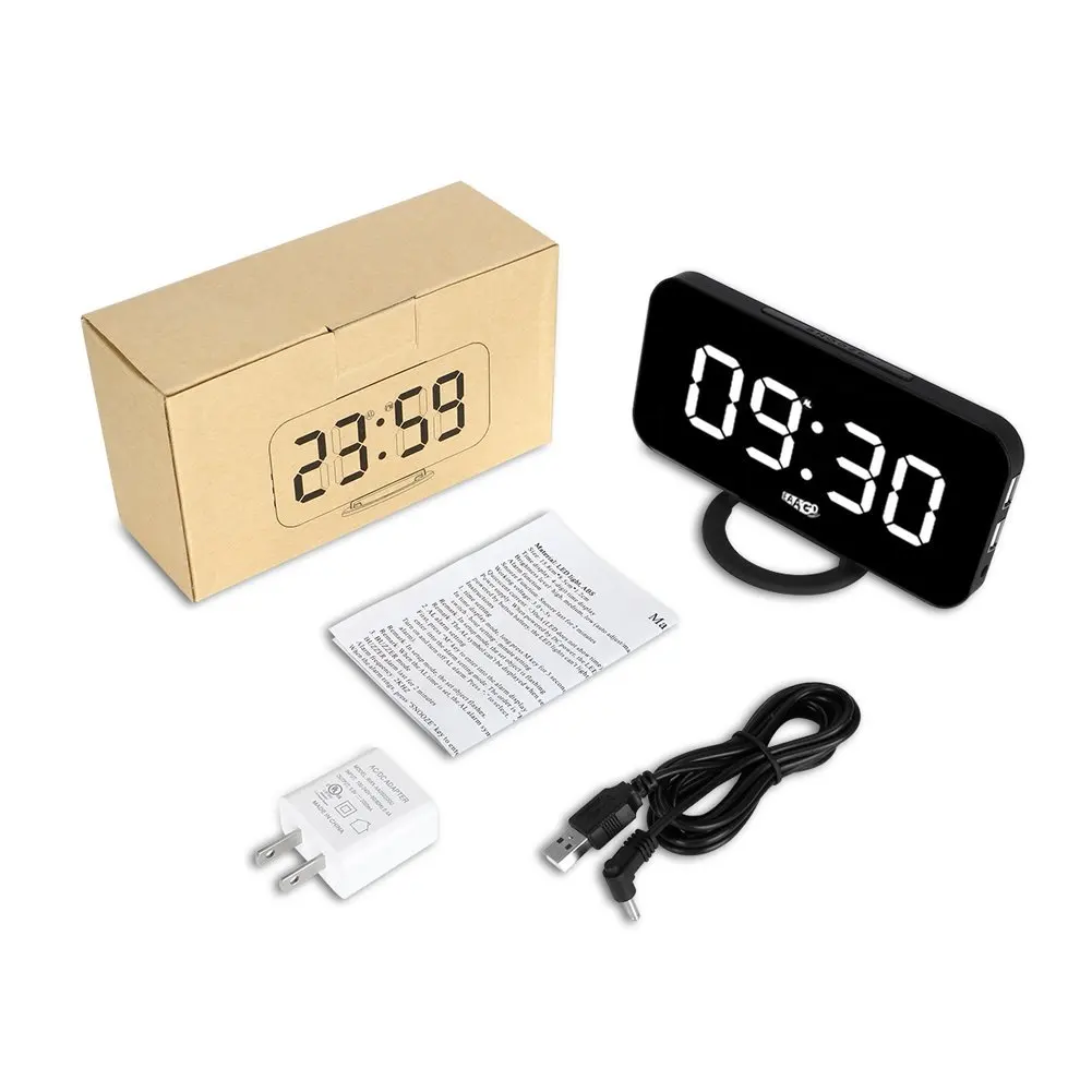 

Digital Led Alarm Clock Luminous Electronic Alarm Clock With Snooze Sensor Time Function For Kids New Year Christmas Gift