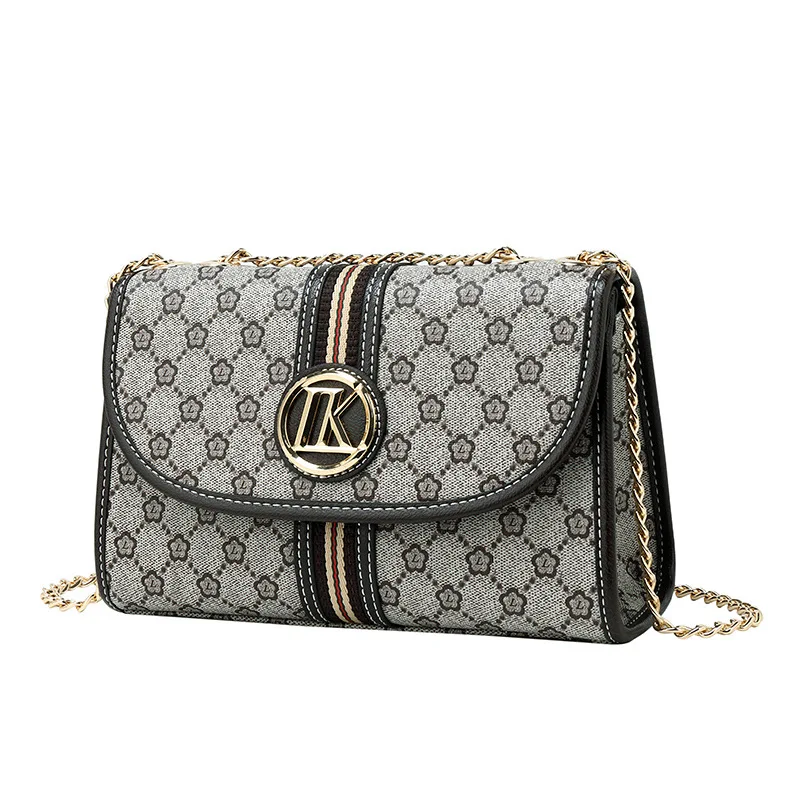 

Microfiber Women Flaps 2021 New Fashion Vintage Floral Prints Single Shoulder Bags Ladies Designer Handbags Wallet on Chain Gg