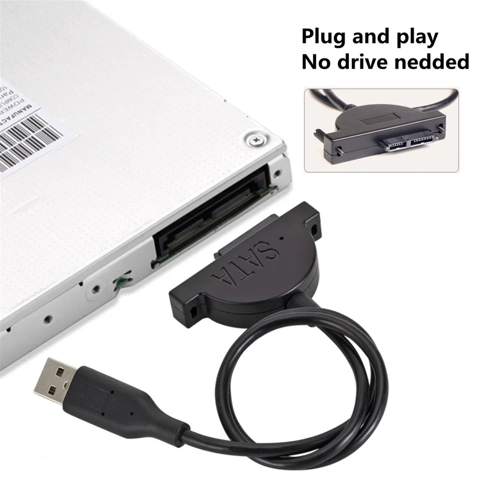 Адаптер PzzPss USB 2 0 для Mini Sata II 7 + 6 13Pin адаптер ноутбука CD/DVD ROM преобразователь Slim Line