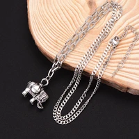 fashion stainless steel necklace vintage elephant pendant necklaces for women men gothic jewelry party gifts