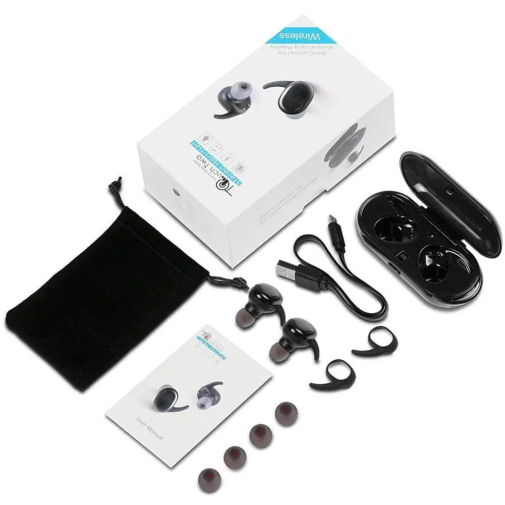 HBUDS Touch Two Mini Bluetooth наушники с микрофоном V5.0 шумоподавление для Iphone Xiaomi Samsung X XS