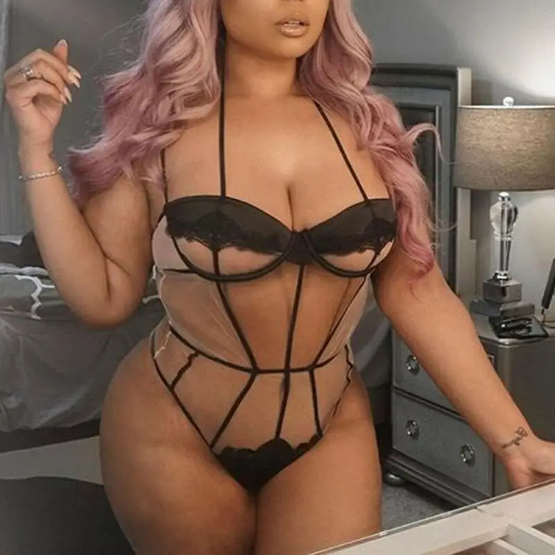 Hirigin женский сексуальный с бретельками нижнее белье Бандажное Babydoll стринги