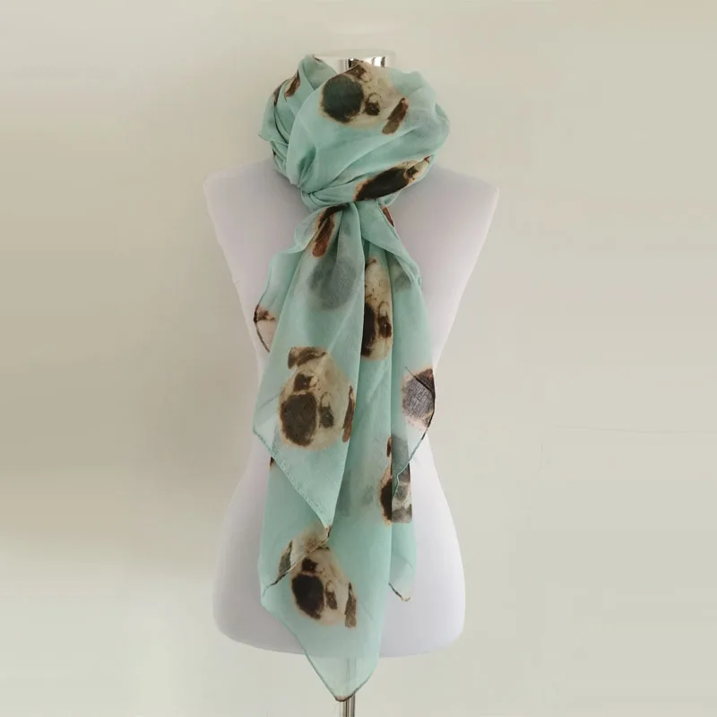 

new fashion animal print scarves dog print scarf for women long scarf Lady Shawl