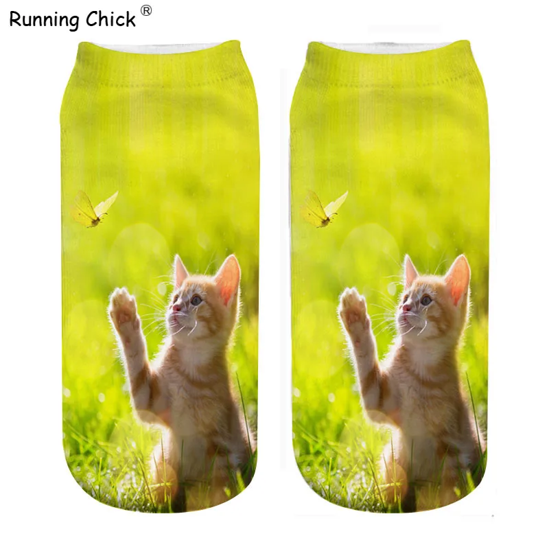 

Running Ankle Socks Wholesale Dropshipping CHICK Playful Kittens 3d Print Women Cn(origin) Polyester STANDARD