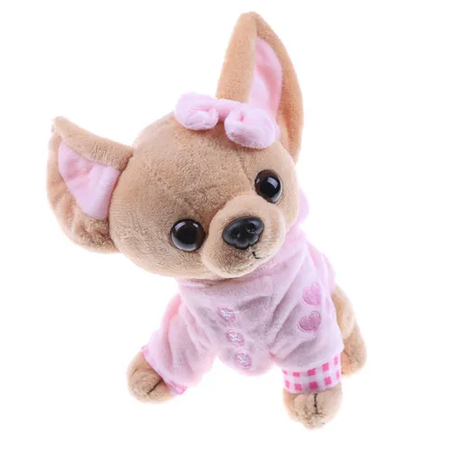 1pcs 17cm Chihuahua Puppy Kids Toy Kawaii Simulation Animal Doll Birthday Gift for Girls Children Cute Stuffed Dog Plush | Игрушки и