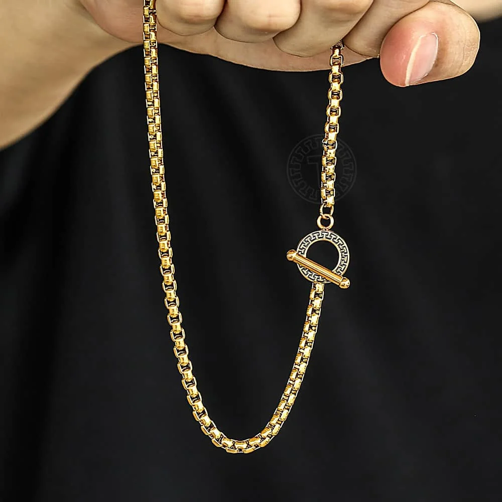 Men Women's Jewelry Set 4mm Box Link Stainless Steel Necklace Bracelet Chain Unique Patterns Toggle Clasp Wholesale DTSS09 | Украшения