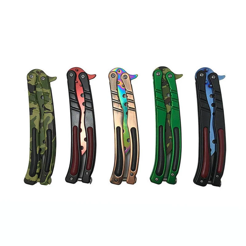 Нож-бабочка, karambit, складной нож, тренировочный нож, лезвие, подарок, balisong, Counter Strike, игровой нож, не заточенный, металлический