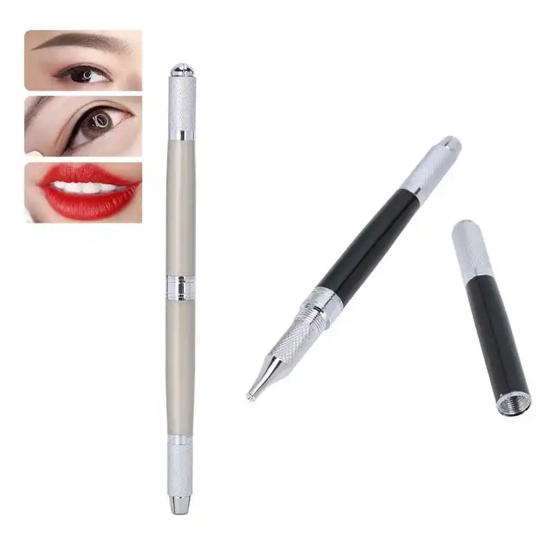 Portable Makeup Eyebrow Lip Manual Tattoo Pen Metal Microblading Accessory Semi-permanent Gog Tools | Красота и здоровье