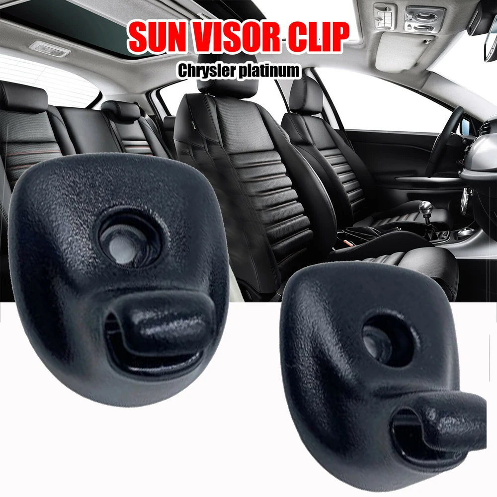Clip de soporte para visera de Sol de 2 piezas, adecuado para 2011-2014 Avenger 2011-2015 Chrysler 200, Clip de soporte de repuesto para visera 1GW25DX9AA