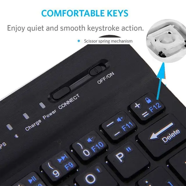 Mini Wireless Keyboard Bluetooth Keyboard For Ipad Phone Tablet Rechargeable Keyboard For Android Ios Windows 2