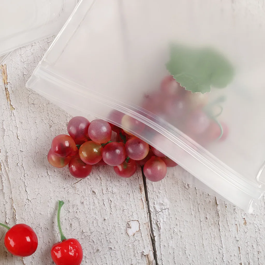 Сумка для хранения продуктов из силикона 4 размера многоразовая сумка