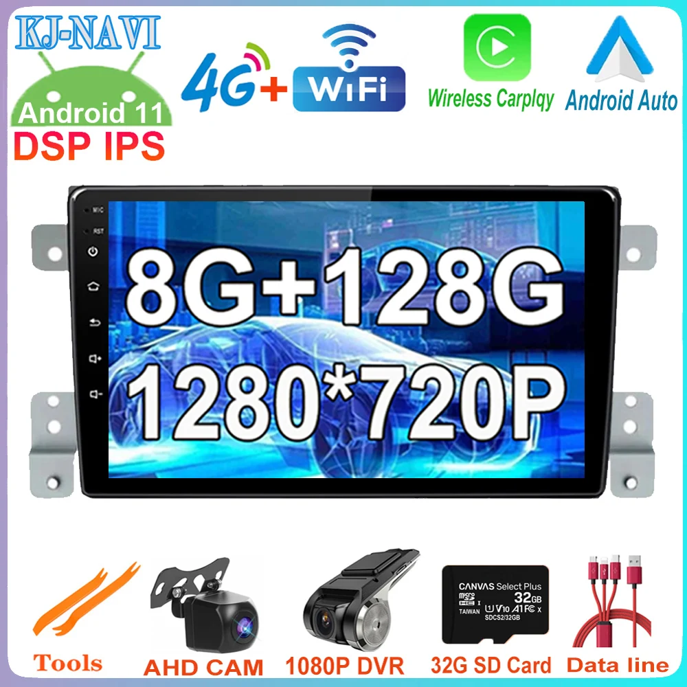 

Головное устройство с сенсорным IPS-экраном, Android 11, для SUZUKI Grand Vitara 2005-2015, автомобильное радио, стерео, мультимедийный плеер, GPS-навигация