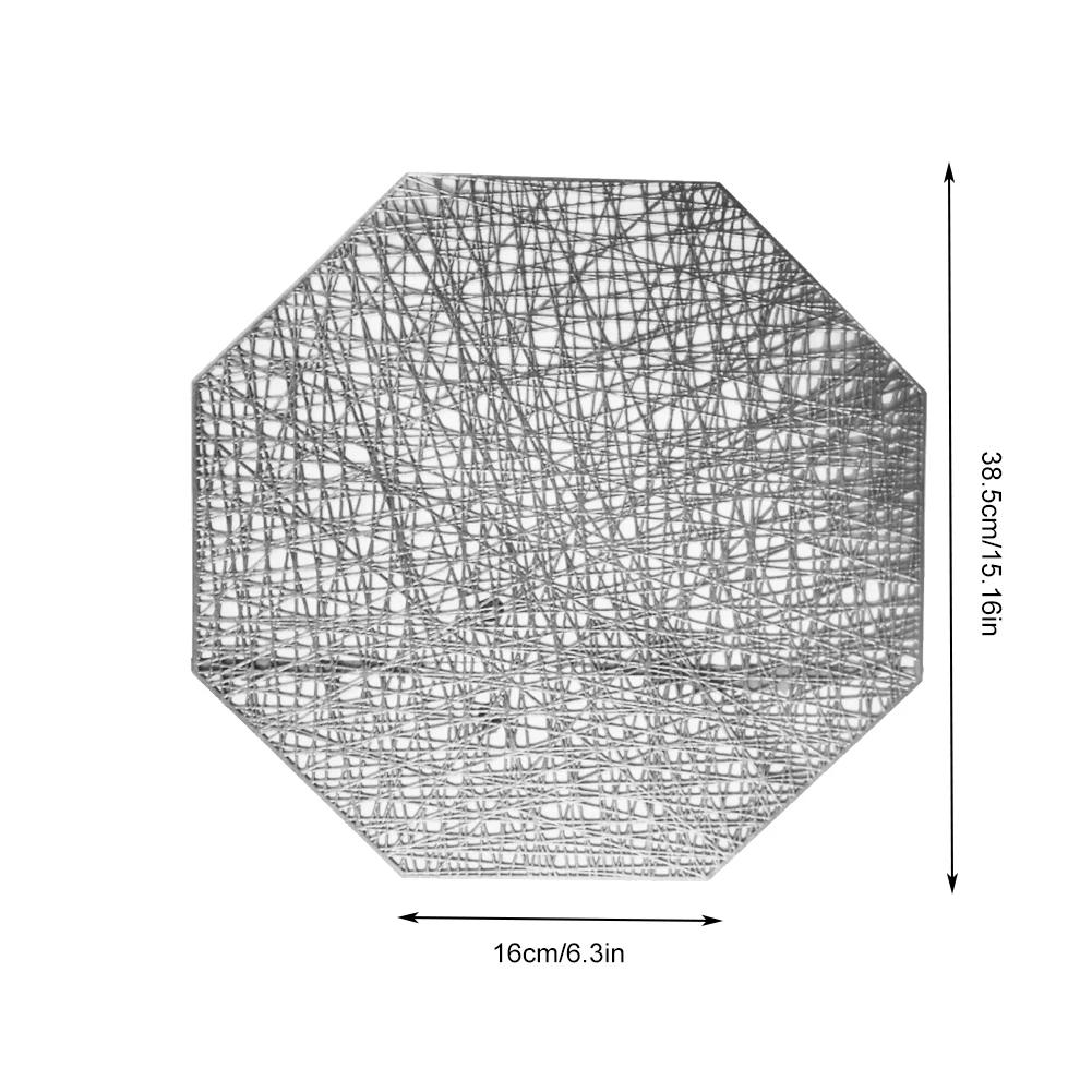 

Placemat PVC Hollow Insulation Coaster Pads Table Bowl Mats Home Christmas Decor Heat Resistant Placemat For Dining Table