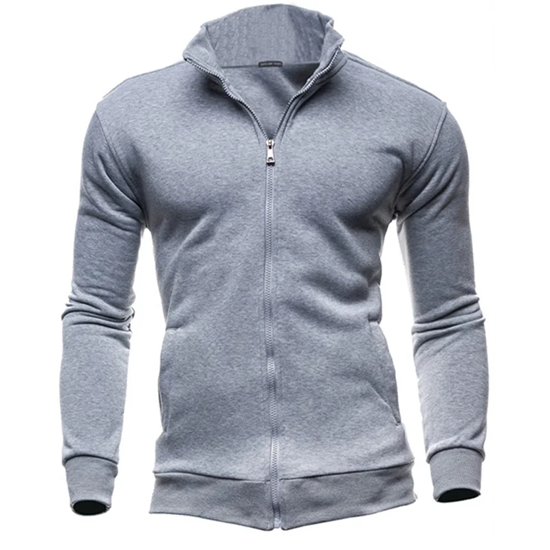 

Sport Running Skateboarding Hoodies Sweatshirts Stand Collar Zipper Hoodies Men Casual Coat Male Tops Tracksuit Plus Size