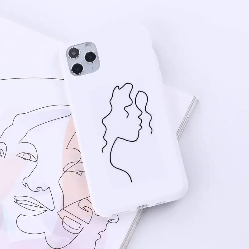 

Abstract Art Lines aesthetics Phone Case Candy Color for iPhone 6 7 8 11 12 s mini pro X XS XR MAX Plus