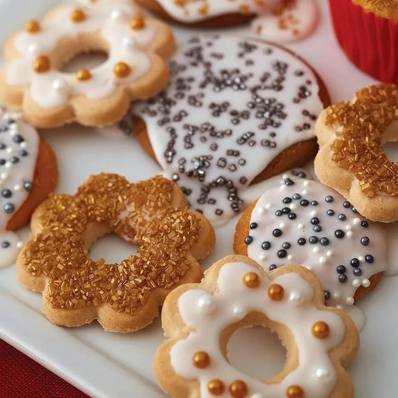 Съедобные засахаренный золотые бусины стержень с жемчужиной сахар мяч Fondant