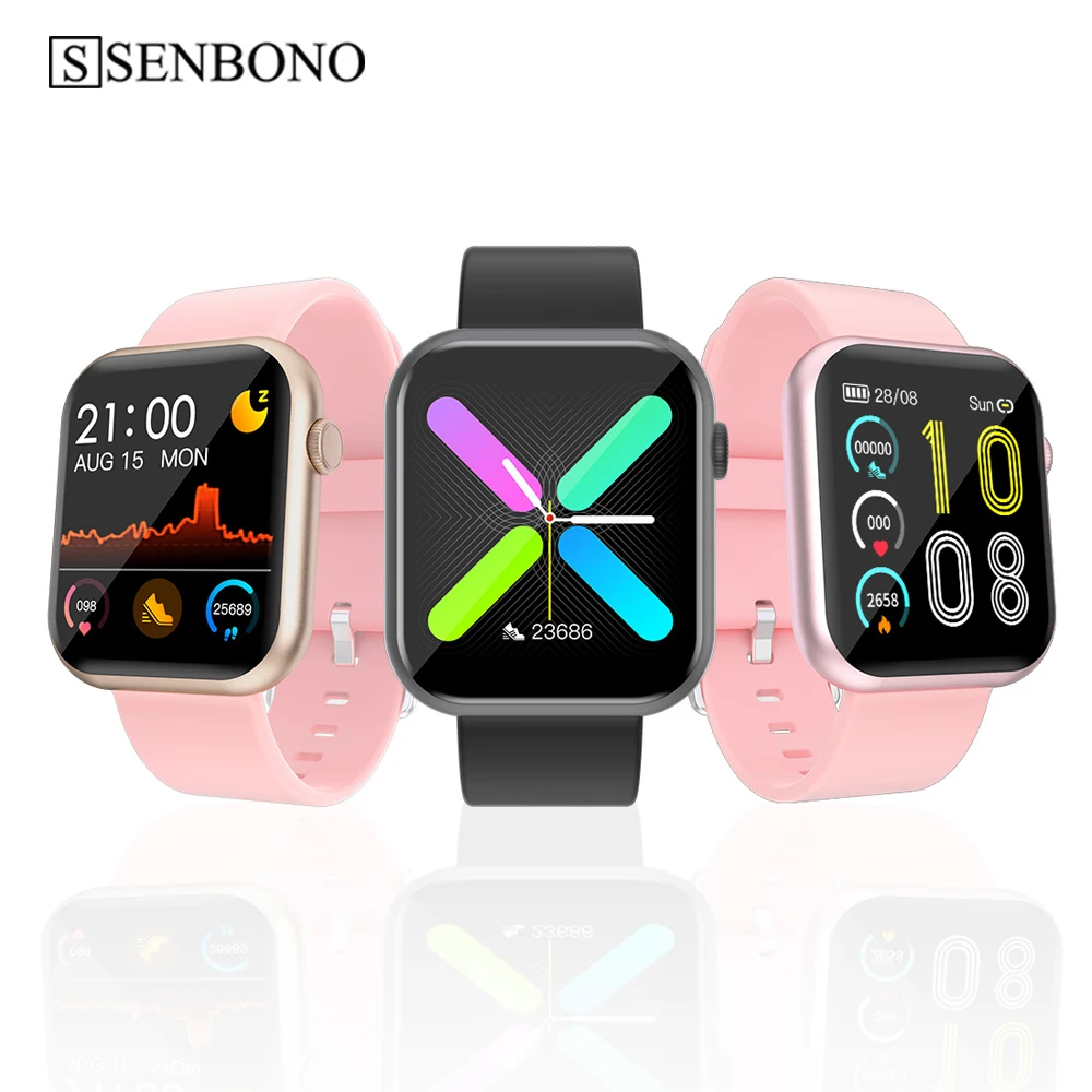 Фото Умные часы SENBONO 2020 R3L Смарт-часы для мужчин полный сенсорный экран фитнес трекер