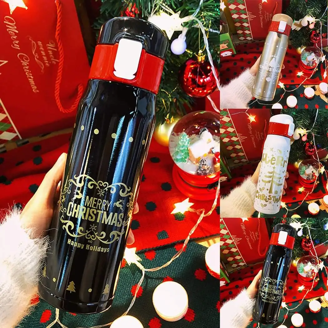 4 цвета уличная бутылка для воды модная нержавеющая сталь рождественский стиль