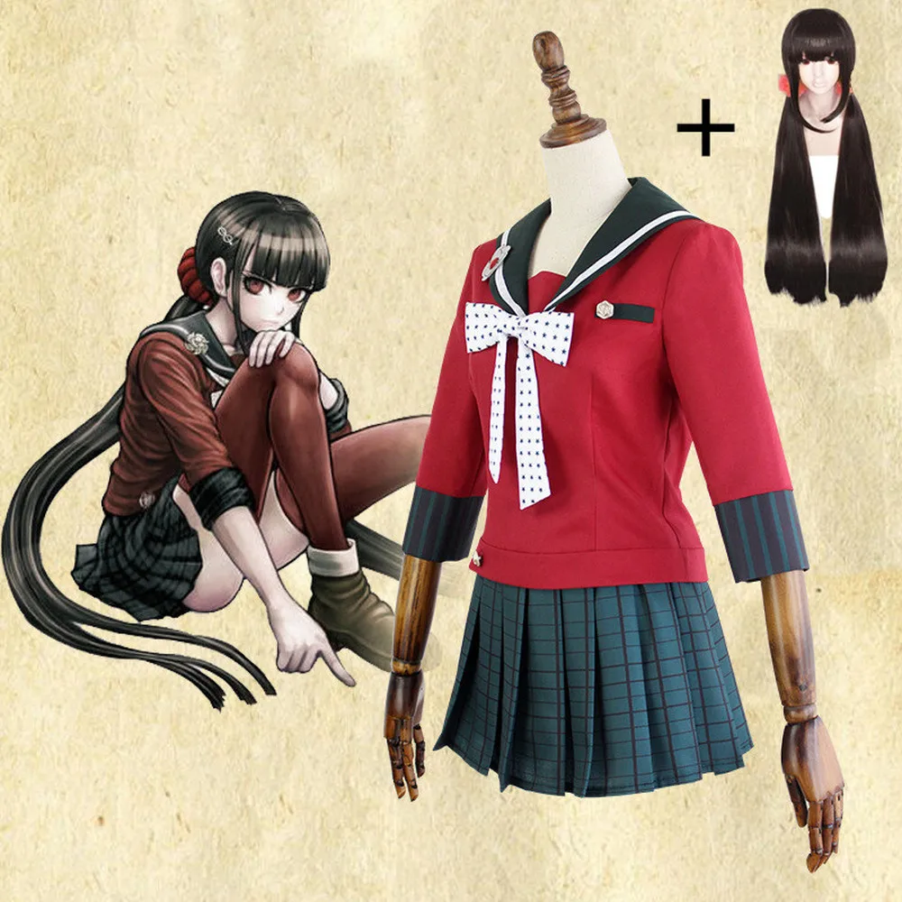 

Женский костюм для косплея аниме Danganronpa V3 Killing Harmony Harukawa Maki, школьная форма, костюм для вечеринки на Хэллоуин