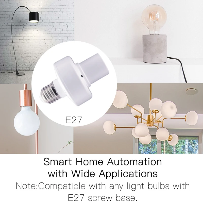 WiFi Smart Light Bulb Adapter Lamp Holder Base AC Life/Tuya Wireless Voice Control with Alexa Google Home E27 E26 85-265V | Электроника