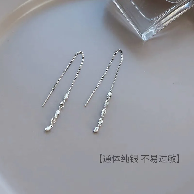 

925 Sterling Silver Ear Line Earrings Exquisite Women Jewelry Birthday，Party Gift YLQ1110
