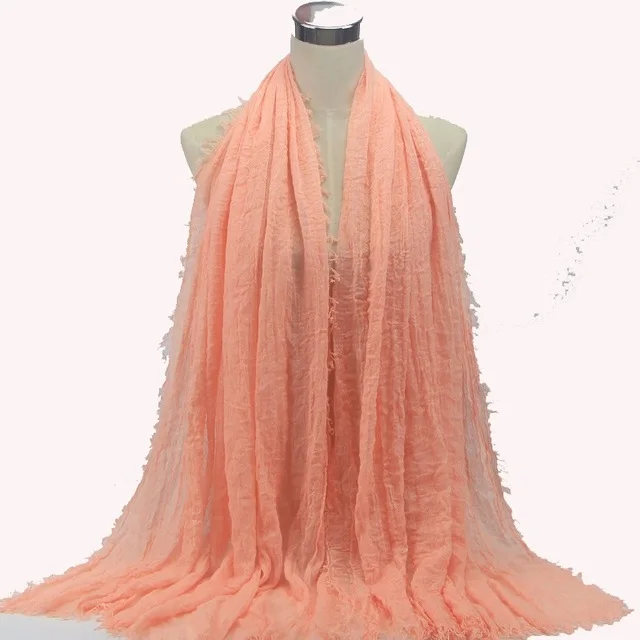 2019 хлопок шарф бусы Пузырьковые морщинки шали Хиджаб драпировка сшивание