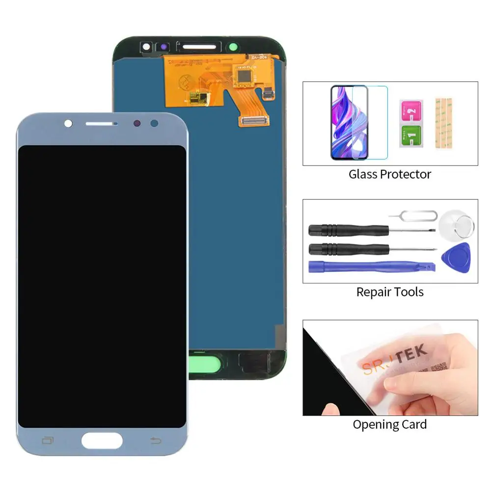 No Frame Blue TFT экран для samsung GALAXY J5 дисплей J530F ЖК-дисплей J530 ЖК-дисплей сенсорный дигитайзер стеклянная сборка рамка может регулироваться - Цвет: No Frame Blue