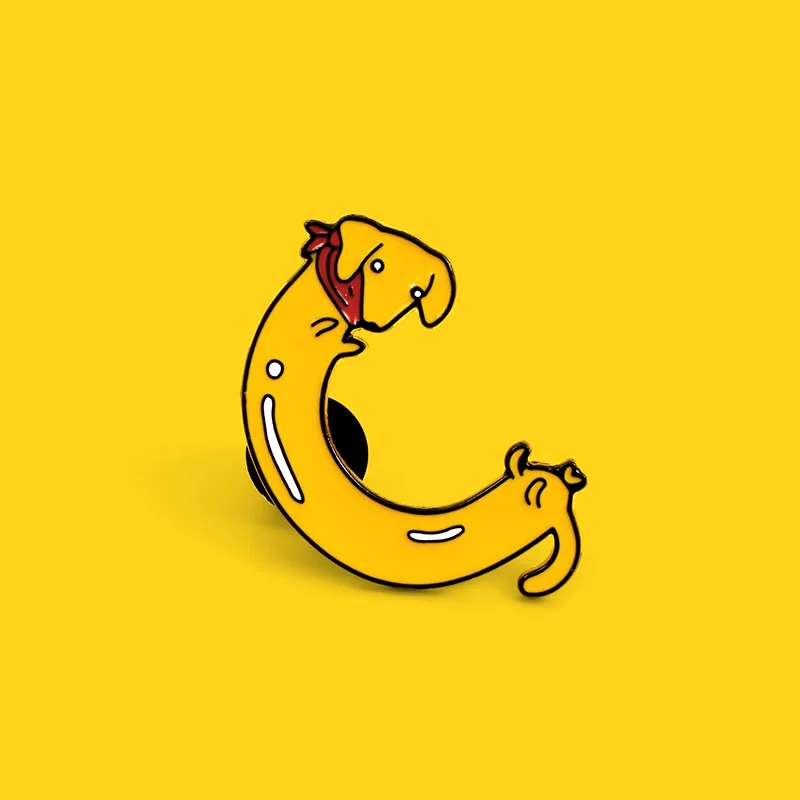 

Funny Dachshund Dog Enamel Pin Cartoon Badge Brooch Lapel Pin Friend Gift