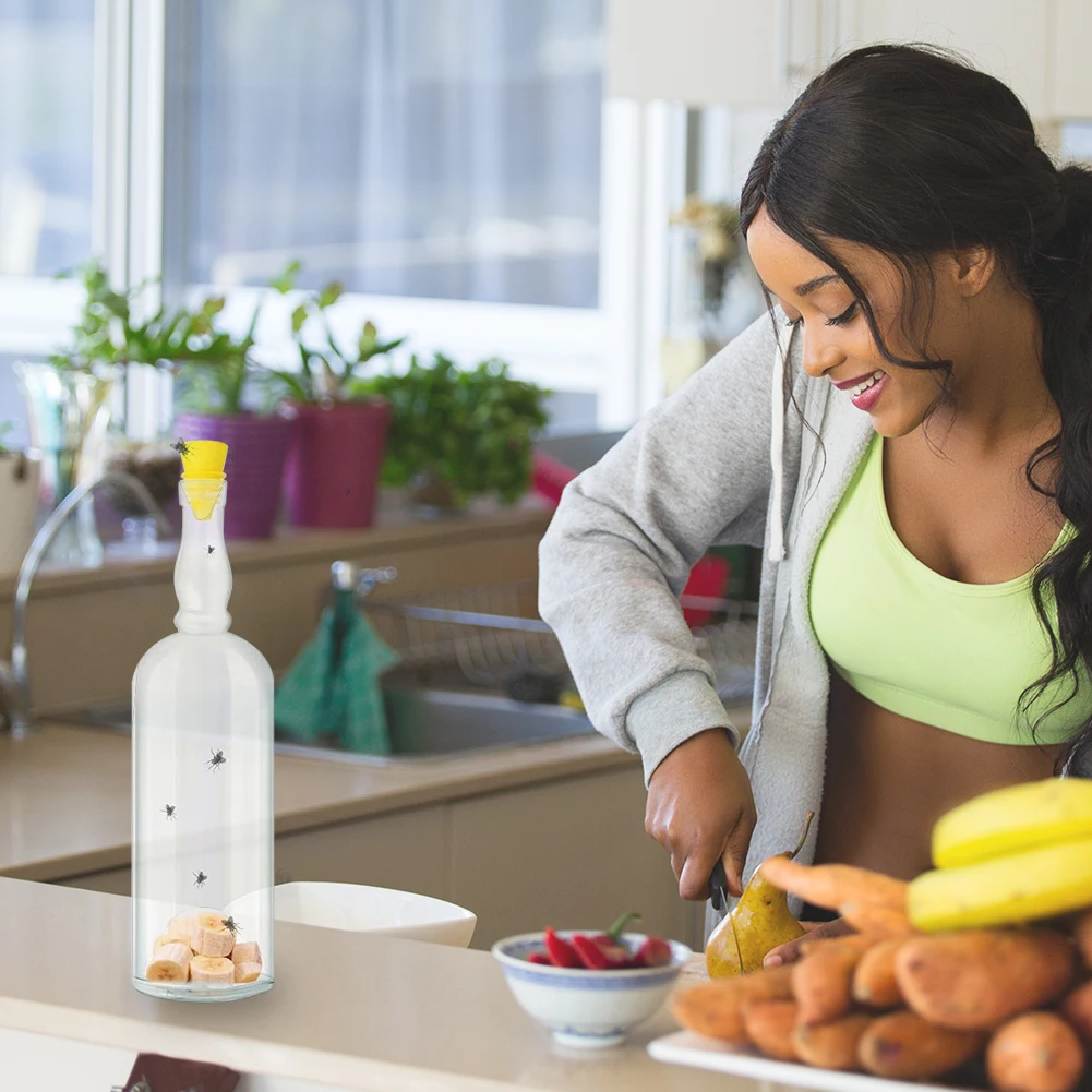 

2x Silicone Reusable Flies Trap Set Funnel Fruit Fly Insects Pest Control Catcher for Household Bedroom Protection