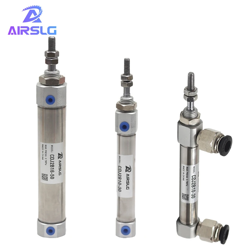 

CDJ2B10 CDJ2B16 CDJ2B Type Mini Pneumatic Cylinder Double Acting Single Rod 10mm 16mm Joint Bore 5~200mm Stroke Air Cylinder