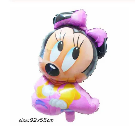 1pcs pink minnie Большой красный черный Микки Минни фольгированные шары мультфильм день рождения украшения надувной Гелиевый шар Дети Классические игрушки подарок - Цвет: 1pcs pink minnie